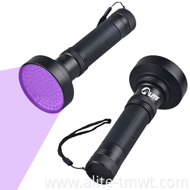 Heat Resistant UV Torch led Blacklight Flashlight 395 nm Urine Detector Scorpion Ultraviolet 100 LED Purple Light UV Flashlight